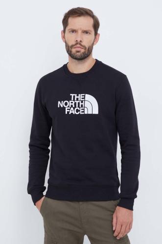 Βαμβακερή μπλούζα The North Face Drew Peak Crew χρώμα: μαύρο NF0A4SVRKY41