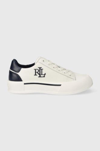 Δερμάτινα αθλητικά παπούτσια Lauren Ralph Lauren Daisie χρώμα: άσπρο, 802925360001