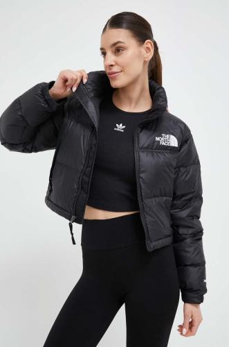 Μπουφάν με επένδυση από πούπουλα The North Face NUPTSE SHORT JACKET χρώμα: μαύρο