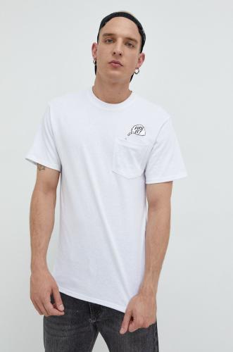 Βαμβακερό μπλουζάκι HUF χρώμα: άσπρο