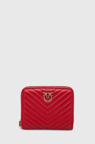 Δερμάτινο πορτοφόλι Pinko γυναικεία, χρώμα: κόκκινο