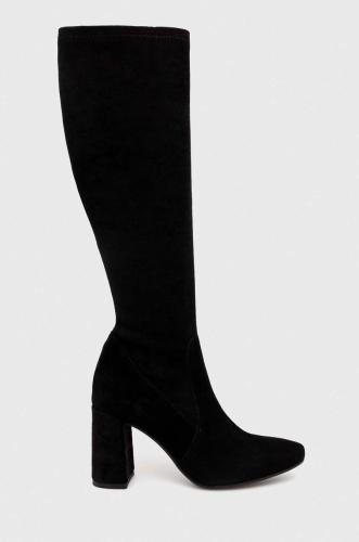 Μπότες σούετ Wojas γυναικείες, χρώμα: μαύρο, 7104181