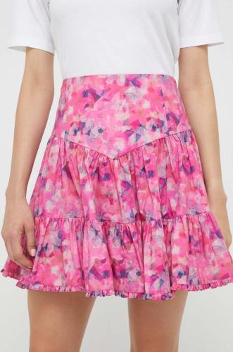 Βαμβακερή φούστα Custommade χρώμα: ροζ