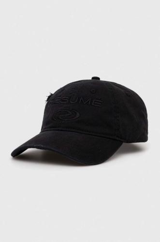 Βαμβακερό καπέλο του μπέιζμπολ Résumé χρώμα: μαύρο