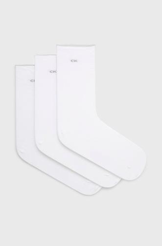 Calvin Klein κάλτσες (3-pack) γυναικείες, χρώμα: άσπρο