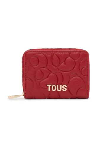 Δερμάτινο πορτοφόλι Tous γυναικεία, χρώμα: κόκκινο