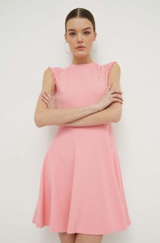 Φόρεμα Tommy Jeans χρώμα: ροζ