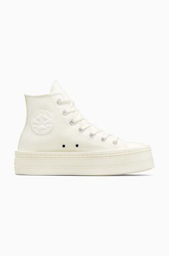 Πάνινα παπούτσια Converse Chuck Taylor All Star Modern Lift χρώμα: άσπρο, A06140C