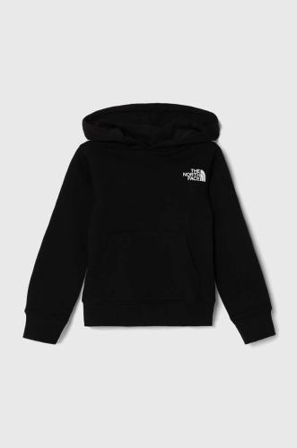 Παιδική μπλούζα The North Face NEW GRAPHIC HOODIE χρώμα: μαύρο, με κουκούλα