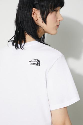 Μπλουζάκι The North Face W Simple Dome Cropped Slim Tee χρώμα: άσπρο, NF0A87U4FN41