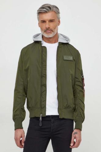 Μπουφάν Alpha Industries MA-1 TT Hood χρώμα: πράσινο