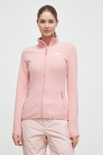 Αθλητική μπλούζα The North Face 100 Glacier χρώμα: ροζ