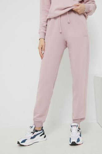 Παντελόνι φόρμας Fila χρώμα: ροζ