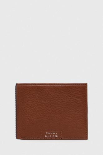 Δερμάτινο πορτοφόλι Tommy Hilfiger ανδρικά, χρώμα: καφέ