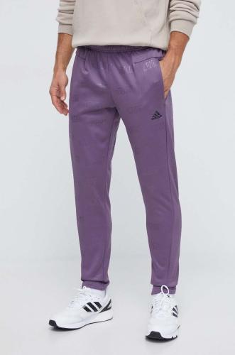 Παντελόνι φόρμας adidas χρώμα: μοβ