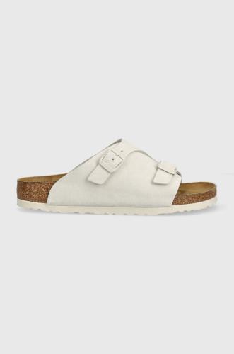 Παντόφλες σουέτ Birkenstock Zurich γυναικείες, χρώμα: γκρι