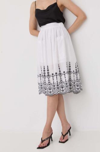 Βαμβακερή φούστα MAX&Co. χρώμα: άσπρο