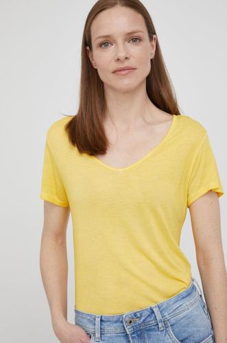 Μπλουζάκι Frieda & Freddies γυναικεία, χρώμα: κίτρινο