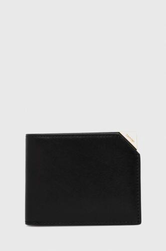 Δερμάτινο πορτοφόλι Calvin Klein ανδρικά, χρώμα: μαύρο