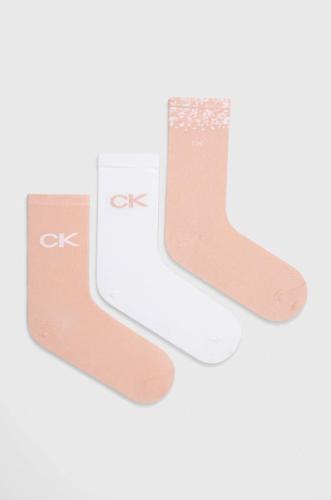 Κάλτσες Calvin Klein 3-pack χρώμα: ροζ