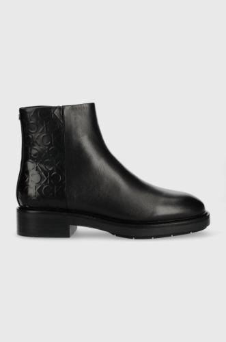 Μποτάκια Calvin Klein Rubber Sole Ankle Boot χρώμα: μαύρο