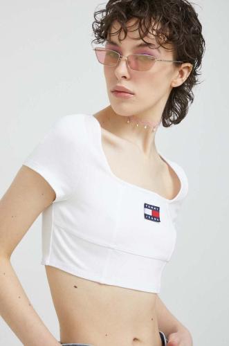 Top Tommy Jeans χρώμα: άσπρο