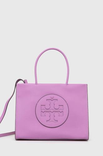 Τσάντα Tory Burch χρώμα: μοβ