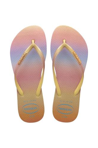 Σαγιονάρες Havaianas SLIM GRADIENT χρώμα: κίτρινο, 4146908.1732