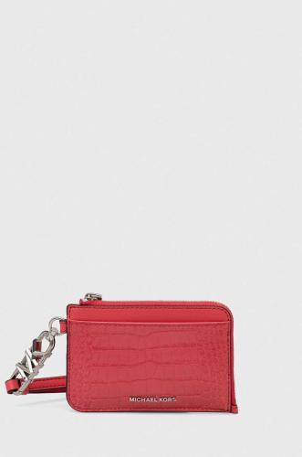 Δερμάτινο πορτοφόλι MICHAEL Michael Kors γυναικεία, χρώμα: ροζ