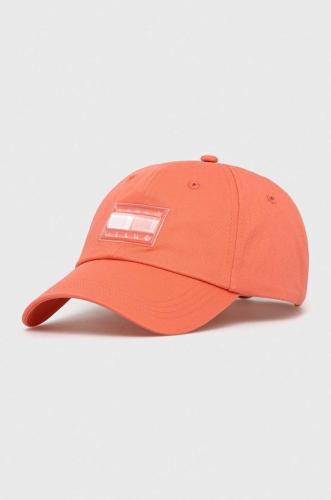 Βαμβακερό καπέλο του μπέιζμπολ Tommy Jeans χρώμα: πορτοκαλί