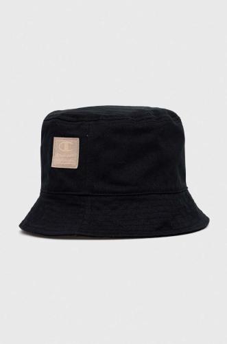 Αναστρέψιμο βαμβακερό καπέλο Champion χρώμα: μαύρο