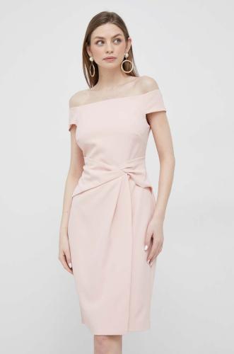 Φόρεμα Lauren Ralph Lauren χρώμα: ροζ