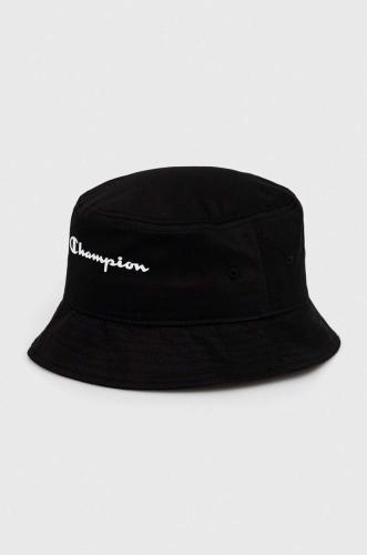 Βαμβακερό καπέλο Champion χρώμα: μαύρο