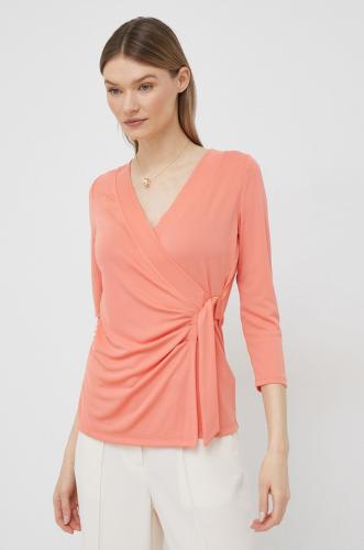 Μπλουζάκι Lauren Ralph Lauren χρώμα: πορτοκαλί