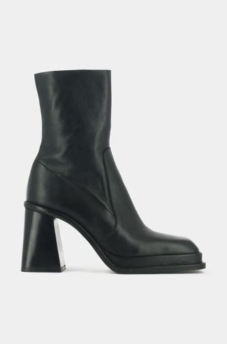 Δερμάτινες μπότες Jonak BANANA CUIR γυναικείες, χρώμα: μαύρο, 3100156