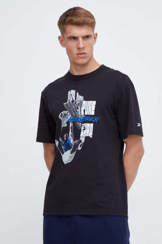 Βαμβακερό μπλουζάκι Reebok Classic Basketball χρώμα: μαύρο