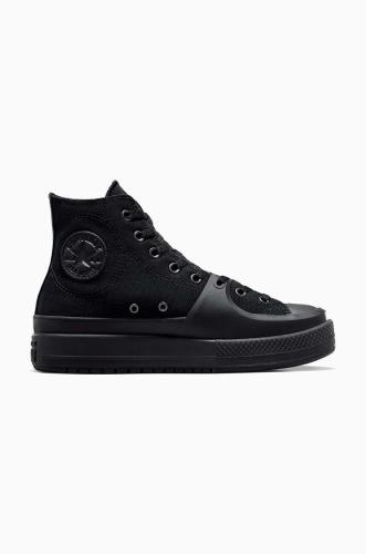 Πάνινα παπούτσια Converse Chuck Taylor All Star Construct χρώμα: μαύρο, A06888C