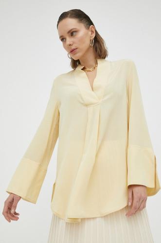 Μεταξωτή μπλούζα By Malene Birger χρώμα: κίτρινο