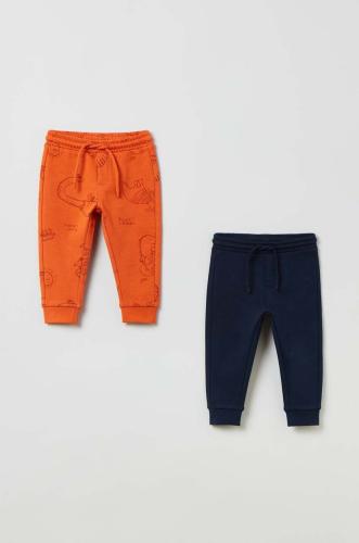 Παιδικό βαμβακερό παντελόνι OVS χρώμα: πορτοκαλί