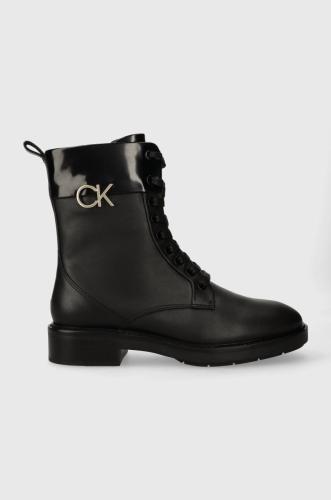 Μποτάκια εργασίας Calvin Klein RUBBER SOLE COMBAT BOOT W/HW χρώμα: μαύρο, HW0HW01717