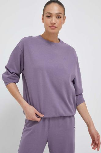 Βαμβακερή μπλούζα Champion γυναικεία, χρώμα: μοβ