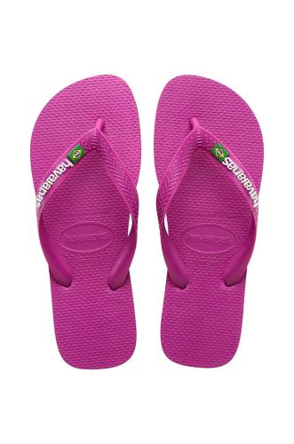 Παιδικές σαγιονάρες Havaianas BRASIL LOGO χρώμα: ροζ