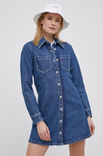 Φόρεμα τζιν Levi's χρώμα: ναυτικό μπλε,