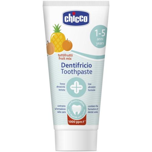 Chicco Toothpaste Fruit Mix παιδική οδοντόκρεμα με φθόριο 1-5 y 50 ml