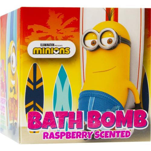 Minions Bath Bomb αφρώδης μπάλα τια το μπάνιο Raspberry 1 τμχ