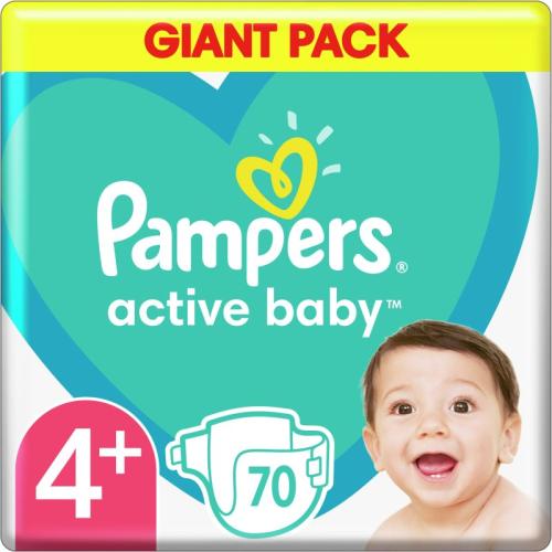 Pampers Active Baby Size 4 Plus πάνες μίας χρήσης 10-15 kg 70 τμχ