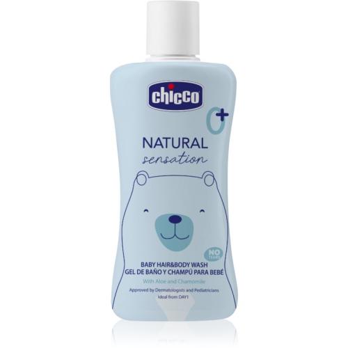 Chicco Natural Sensation Baby σαμπουάν και τζελ για ντους για παιδιά από τη γέννηση 0+ 200 ml