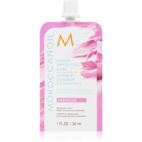 Moroccanoil Color Depositing απαλή θρεπτική μάσκα χωρίς μόνιμες χρωστικές ουσίες Hibiscus 30 ml