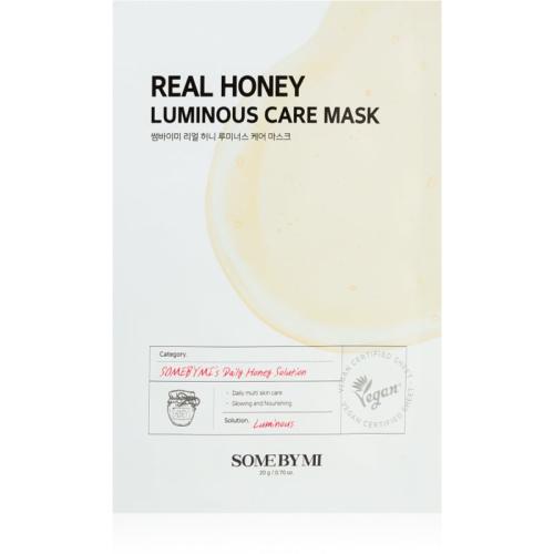 Some By Mi Daily Solution Honey Luminous Care λαμπρυντική υφασμάτινη μάσκα λάμψης 20 γρ