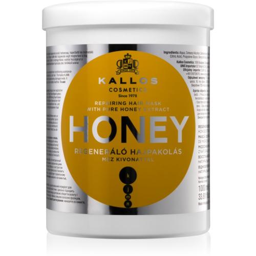 Kallos Honey εντατικά ενυδατική μάσκα για ξηρά και κατεστραμμένα μαλλιά 1000 μλ